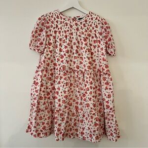 Polo Ralph Lauren Red Floral Cotton Dobby Dress Great Condition Girls Size 12